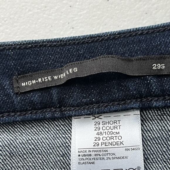 Banana‎ Republic Womens High Rise Wide Leg Dark Wash Jeans Size 29 29.5" inseam - Picture 8 of 14